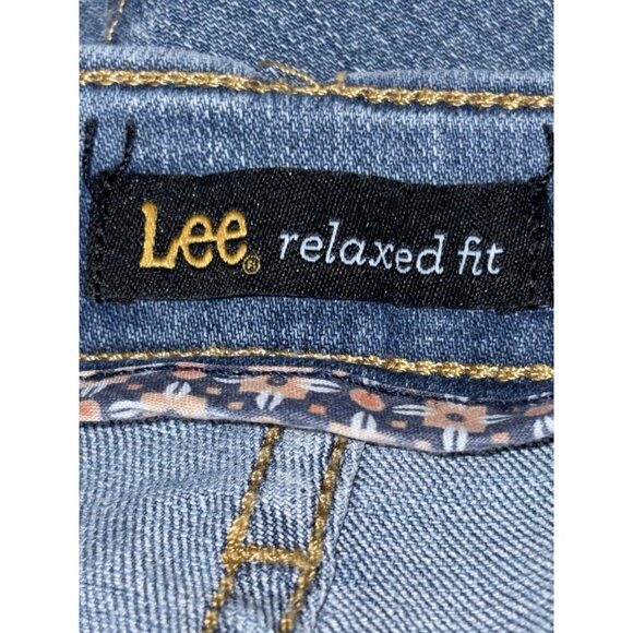 Lee Relaxed Fit Women 2 30X20 Blue Jean Mid Rise Capri Stretch Denim - Picture 8 of 8